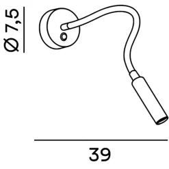 Applique Camera Da Letto-Perenz Illuminazione Applique orientabile per illuminazione comodino cromo minispy perenz