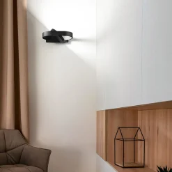 Applique Da Parete-Perenz Illuminazione Applique orientabile 6w led cct nero moderna belt