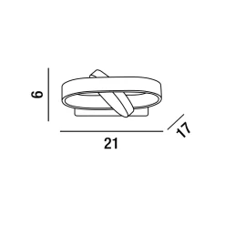 Applique Da Parete-Perenz Illuminazione Applique orientabile 6w led cct nero moderna belt