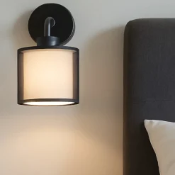 Applique Camera Da Letto-Selezionato da Mazzolaluce Applique orientabili per comodino camera da letto paralume tessuto