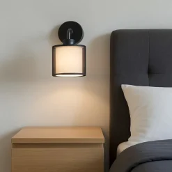 Applique Camera Da Letto-Selezionato da Mazzolaluce Applique orientabili per comodino camera da letto paralume tessuto