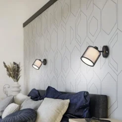Applique Camera Da Letto-Selezionato da Mazzolaluce Applique orientabili per comodino camera da letto paralume tessuto