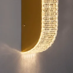 Applique Da Parete-Selezionato da Mazzolaluce Applique oro da parete contemporanea led 10w 3000k effetto cristallo