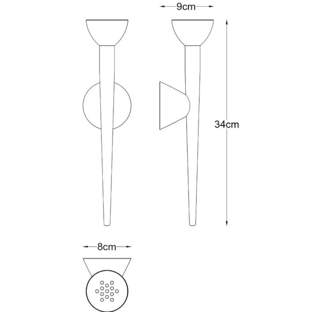 Applique Da Parete-Selezionato da Mazzolaluce Applique oro da parete moderna led 5w 3000k