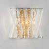 Applique Da Parete-Selezionato da Mazzolaluce Applique oro di cristalli da parete stile contemporaneo