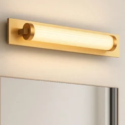Applique Da Bagno-Selezionato da Mazzolaluce Applique oro per specchio bagno led 13w 3000k ip44