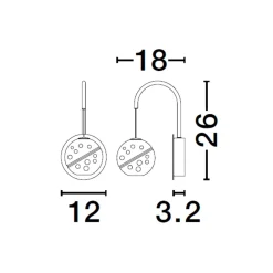 Applique Camera Da Letto-Selezionato da Mazzolaluce Applique oro sfera di vetro per comodino camera da letto