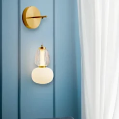 Applique Da Parete-Selezionato da Mazzolaluce Applique oro sfere di vetro led 18w 3000k
