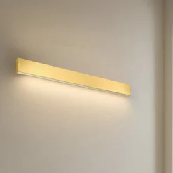 Applique Da Parete-Linea Light Applique ottone box w1 led 41w 3000k mono emissione