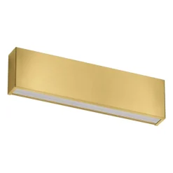 Applique Da Parete-Linea Light Applique ottone box w1 mono emissione led 14w 2700k