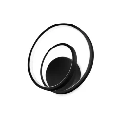Applique Da Parete-Ideal Lux Applique oz ap on-off nero led 28w 3000k design moderna