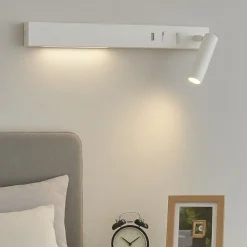 Applique Camera Da Letto-Selezionato da Mazzolaluce Applique parete comodino multifunzione bianco orientabile
