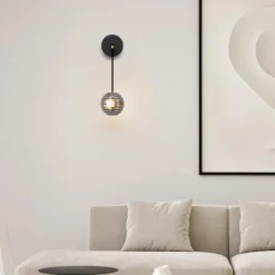 Applique Da Parete-Selezionato da Mazzolaluce Applique pendente a parete nero vetro fume led 13w 3000k