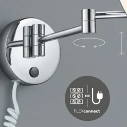 Applique Da Bagno-Selezionato da Mazzolaluce Applique per bagno con specchio led 3w touch orientabile ip44