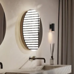 Applique Da Bagno-Selezionato da Mazzolaluce Applique per bagno moderna cilindro nero ip44