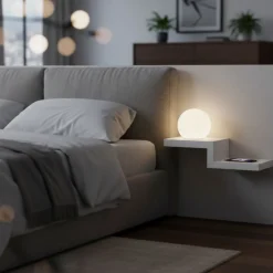 Applique Camera Da Letto-Selezionato da Mazzolaluce Applique per camera da letto bianca base ricarica wireless