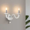 Applique Camera Da Letto-Ondaluce Applique per camera da letto classica ap ravel vetro bianco 2 luci