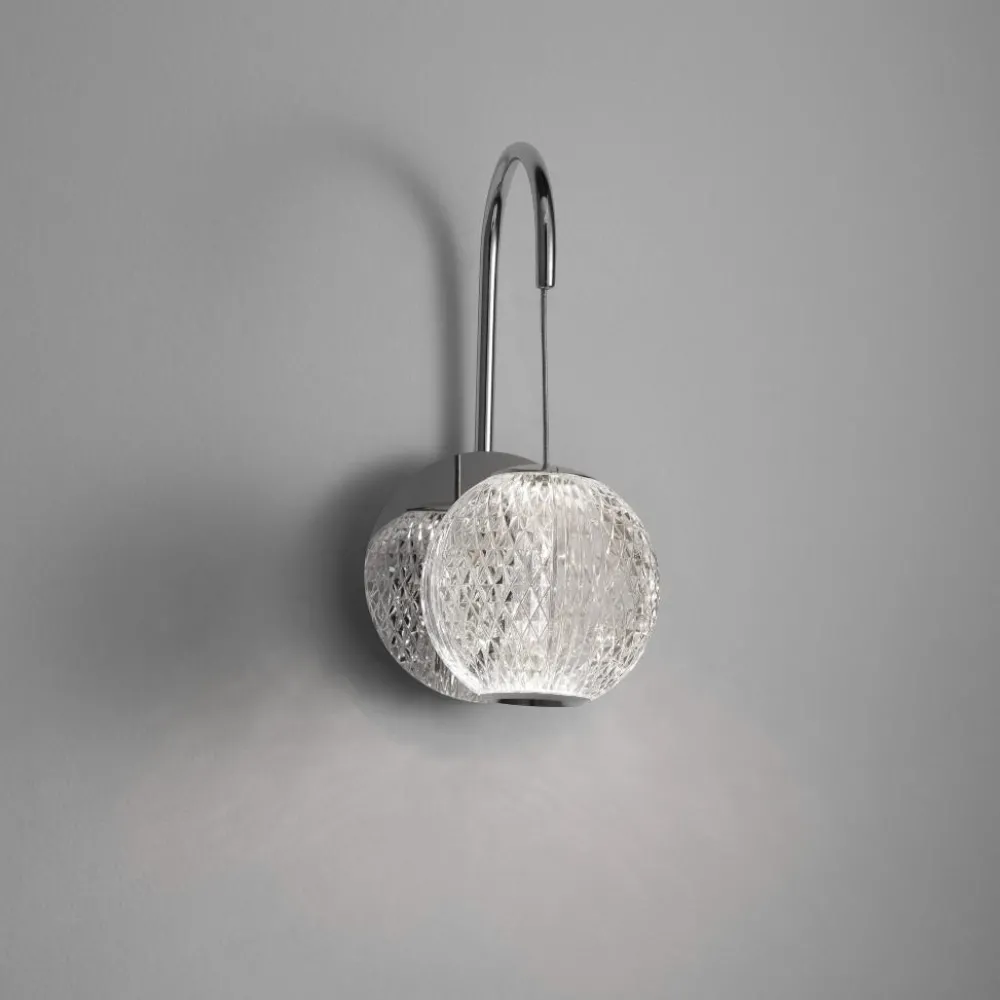 Applique Camera Da Letto-Selezionato da Mazzolaluce Applique per camera da letto cromo sfera trasparente decorata led 3200k