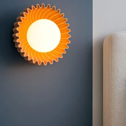 Applique Camera Da Letto-Selezionato da Mazzolaluce Applique per camera da letto ceramica caramello boccia vetro