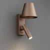 Applique Camera Da Letto-Perenz Illuminazione Applique per camera da letto da comodino reverse perenz marrone