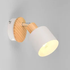 Applique Camera Da Letto-Selezionato da Mazzolaluce Applique per camera da letto grigia di legno orientabile