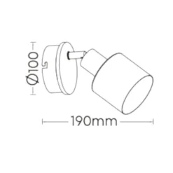 Applique Camera Da Letto-Selezionato da Mazzolaluce Applique per camera da letto grigia di legno orientabile