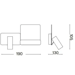 Applique Camera Da Letto-Ideal Lux Applique per camera da letto komodo-1 ap nera usb led orientabile
