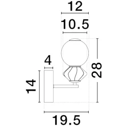 Applique Camera Da Letto-Selezionato da Mazzolaluce Applique per camera da letto led 3000k vetro ceramica