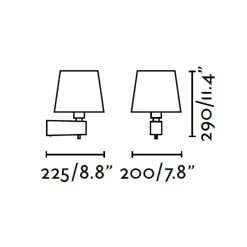 Applique Camera Da Letto-Selezionato da Mazzolaluce Applique per camera da letto moderna da parete con interruttore