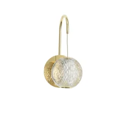 Applique Camera Da Letto-Selezionato da Mazzolaluce Applique per camera da letto oro sfera trasparente led 3200k