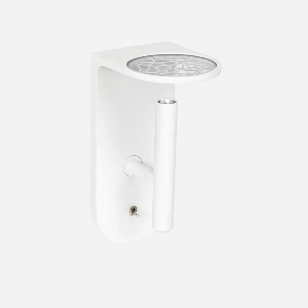 Applique Camera Da Letto-Stilnovo Applique per camera da letto 2nights bianca 4w 3000k con interruttore
