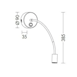 Applique Camera Da Letto-Selezionato da Mazzolaluce Applique per comodini camera da letto led 3w 3000k snodabile bianco