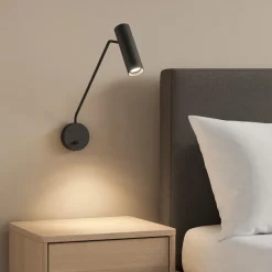 Applique Camera Da Letto-Selezionato da Mazzolaluce Applique per comodini camera da letto nero luce orientabile