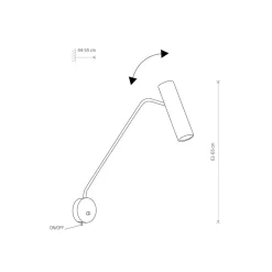 Applique Camera Da Letto-Selezionato da Mazzolaluce Applique per comodini camera da letto nero luce orientabile
