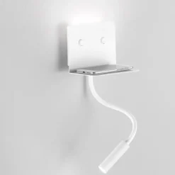Applique Camera Da Letto-Perenz Illuminazione Applique per comodini mensola bianco level perenz 2 luci led