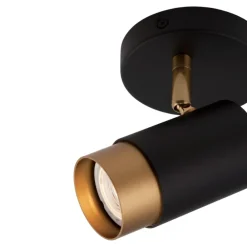 Applique Camera Da Letto-Selezionato da Mazzolaluce Applique per comodino camera da letto nero oro orientabile