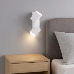 Applique Camera Da Letto-Selezionato da Mazzolaluce Applique per comodino camera da letto bianca due luci orientabili