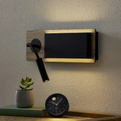 Applique Camera Da Letto-Selezionato da Mazzolaluce Applique per comodino camera da letto legno nero moderna