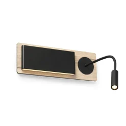 Applique Camera Da Letto-Selezionato da Mazzolaluce Applique per comodino camera da letto legno nero moderna