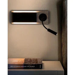 Applique Camera Da Letto-Selezionato da Mazzolaluce Applique per comodino camera da letto legno nero moderna