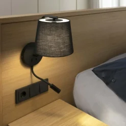 Applique Camera Da Letto-Selezionato da Mazzolaluce Applique per comodino camera da letto nero moderna fp