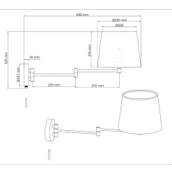 Applique Camera Da Letto-Selezionato da Mazzolaluce Applique per comodino camera da letto braccio estensibile