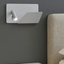 Applique Camera Da Letto-Selezionato da Mazzolaluce Applique per comodino camera da letto moderna grigio presa usb destra