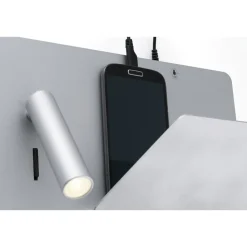 Applique Camera Da Letto-Selezionato da Mazzolaluce Applique per comodino camera da letto moderna grigio presa usb destra