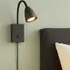 Applique Camera Da Letto-Selezionato da Mazzolaluce Applique per comodino cameretta ragazzo nero opaco luce orientabile