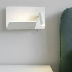 Applique Camera Da Letto-Selezionato da Mazzolaluce Applique per comodino lato destro multifunzione usb luce da lettura mensola