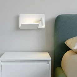 Applique Camera Da Letto-Selezionato da Mazzolaluce Applique per comodino lato destro multifunzione usb luce da lettura mensola