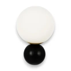 Applique Camera Da Letto-Maytoni Applique per comodino nostalgia nero oro con spina interruttore