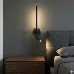 Applique Camera Da Letto-Perenz Illuminazione Applique per comodino ramon nero 2 luci led