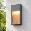 Applique Da Esterno-Selezionato da Mazzolaluce Applique per esterni antracite effetto legno led 3000k ip44 anti corrosione